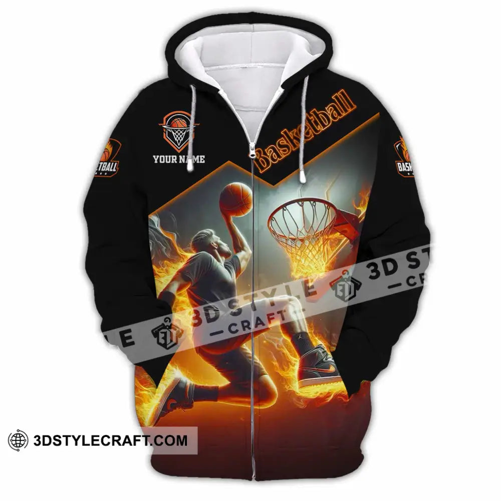 Unisex Shirt - Custom Basketball Player Shirt Zipper Hoodie / S T-shirt