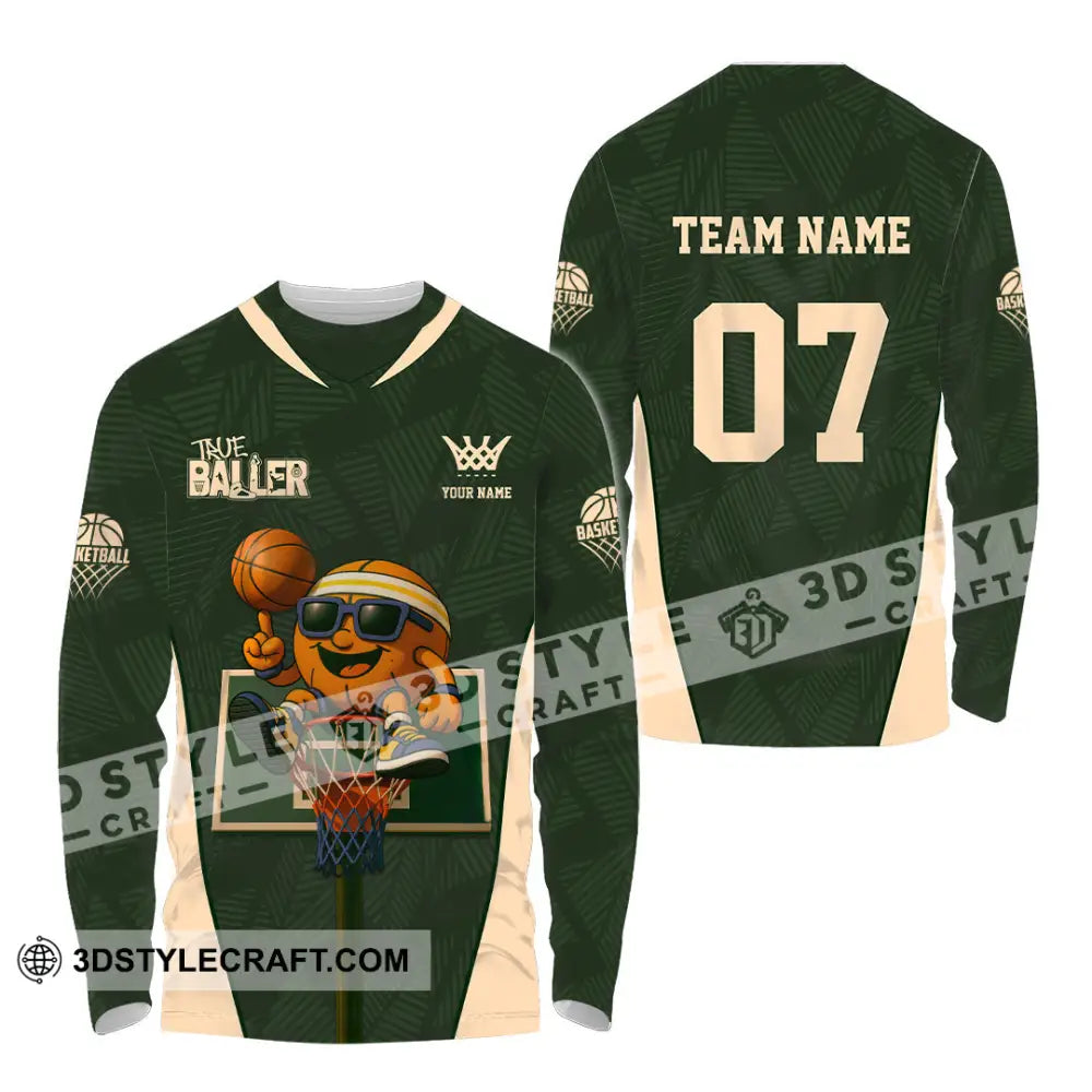 Unisex Shirt - Custom Basketball The Baller Shirt Long Sleeve Shirt / S T-shirt