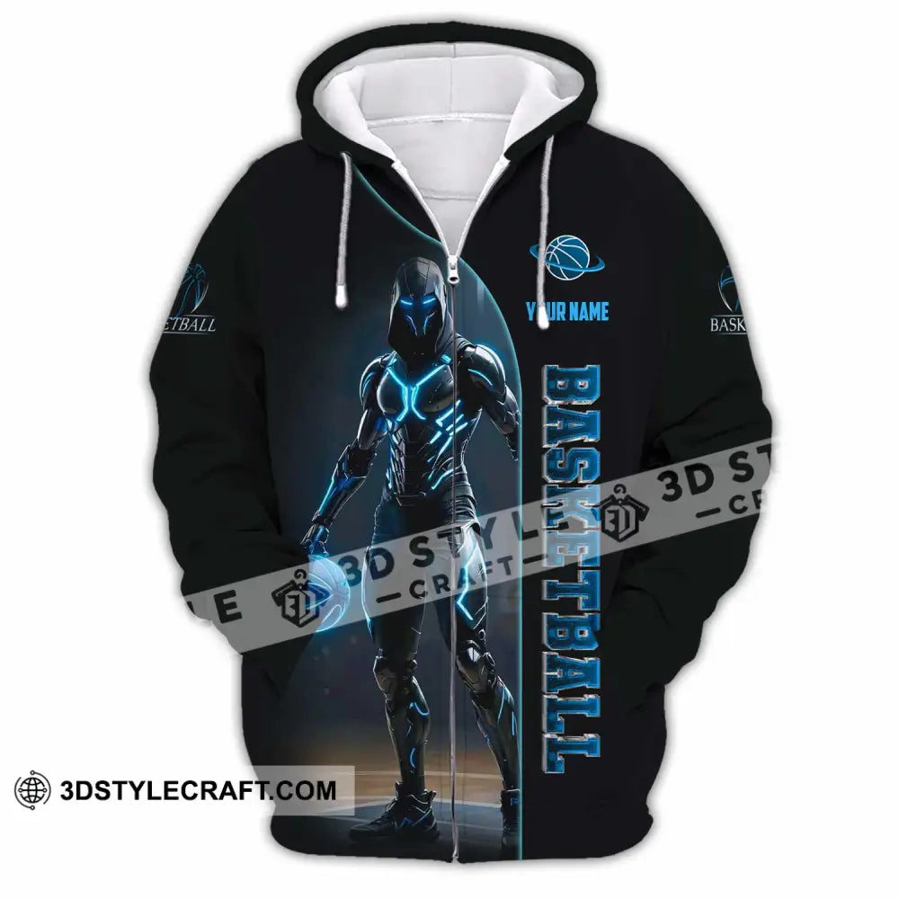 Unisex Shirt - Custom Basketball Shirt Zipper Hoodie / S T-shirt