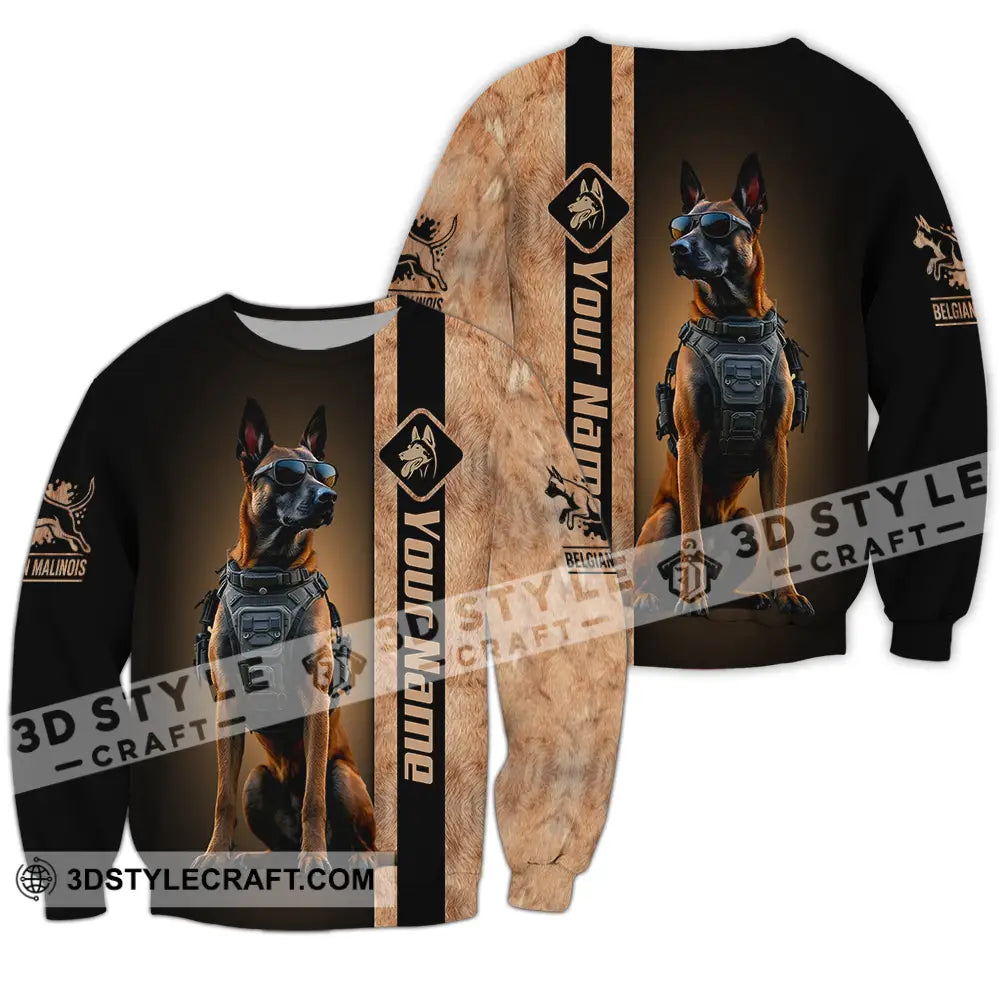 Unisex Shirt - Custom Belgian Malinois Pet Lover Shirt Long Sleeve / S T-shirt