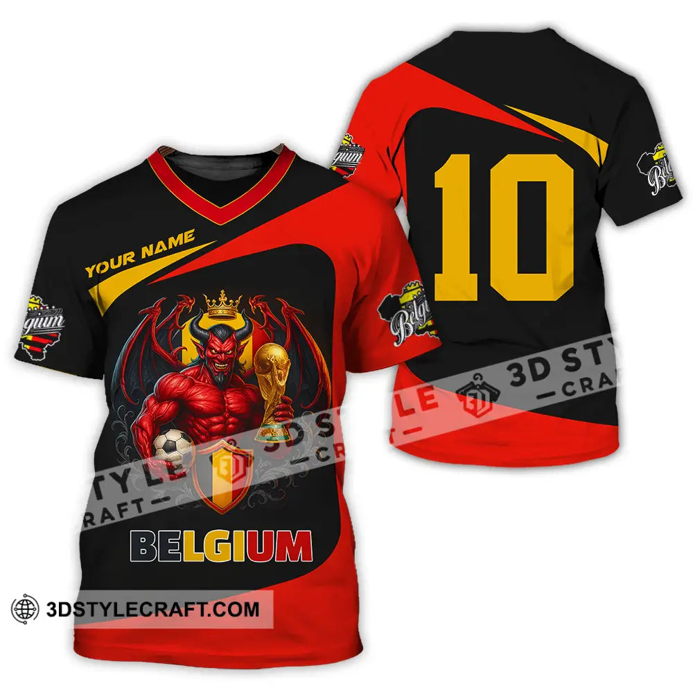 Unisex Shirt - Custom Belgium 3D Shirt T-Shirt / S T-shirt