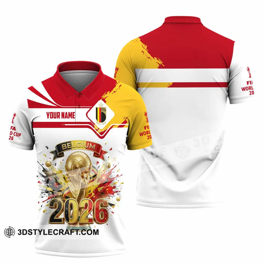 Unisex Shirt - Custom Belgium World Cup 2026 3D Shirt style option 2