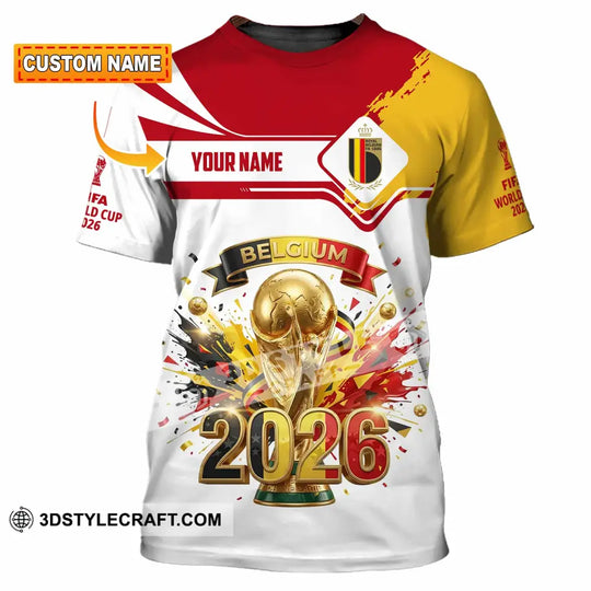 Unisex Shirt - Custom Belgium World Cup 2026 3D Shirt style option 1