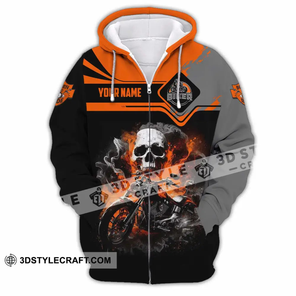 Unisex Shirt - Custom Biker 3D Shirt Zipper Hoodie / S T-shirt