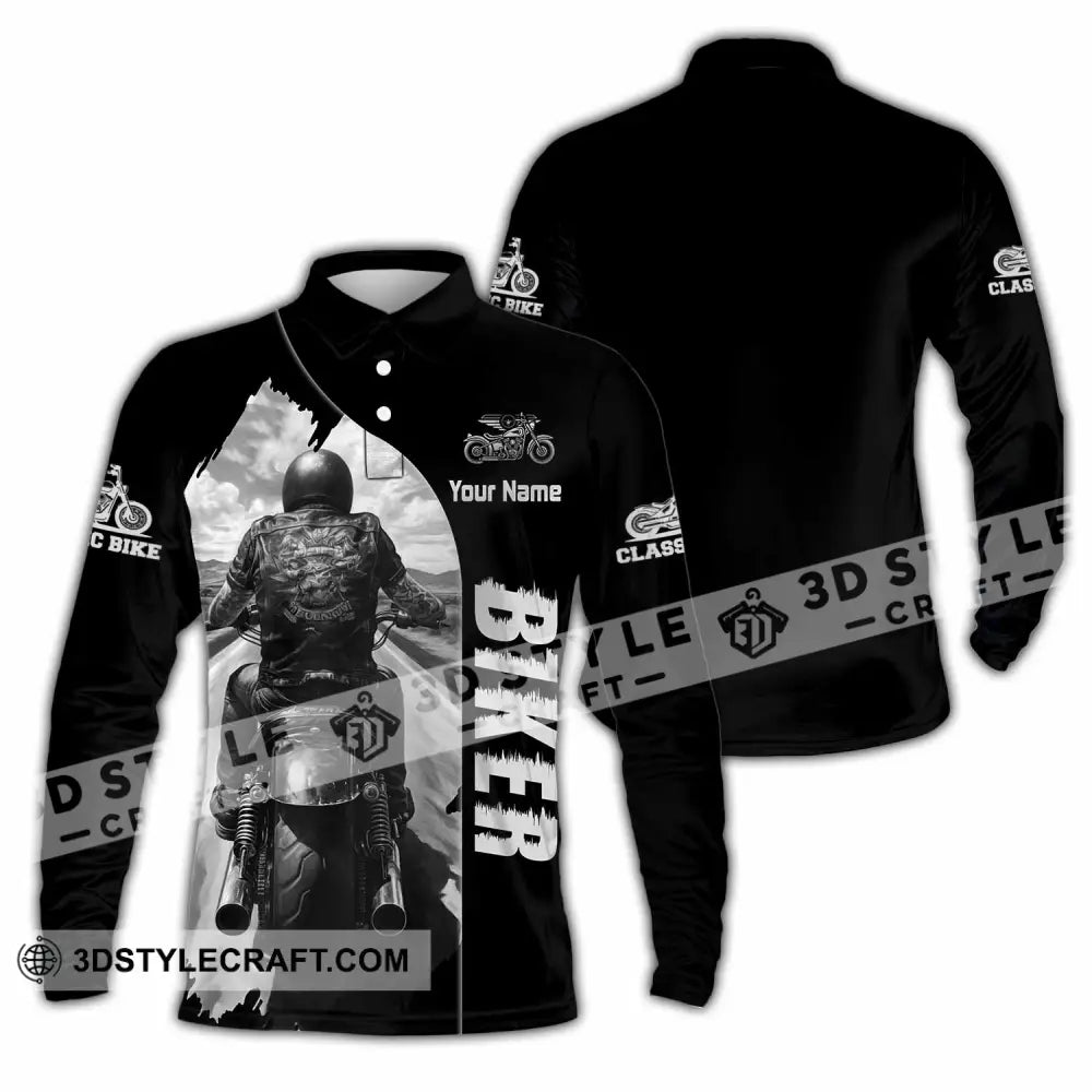 Unisex Shirt - Custom Biker Shirt - Long Sleeve Polo / S - T-shirt
