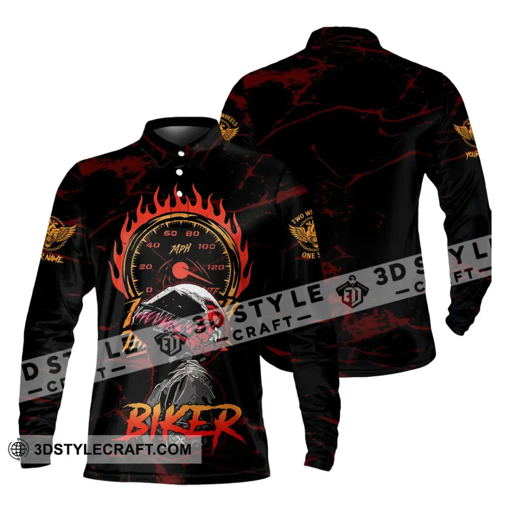Unisex Shirt - Custom Biker Shirt - Long Sleeve Polo / S - T-shirt
