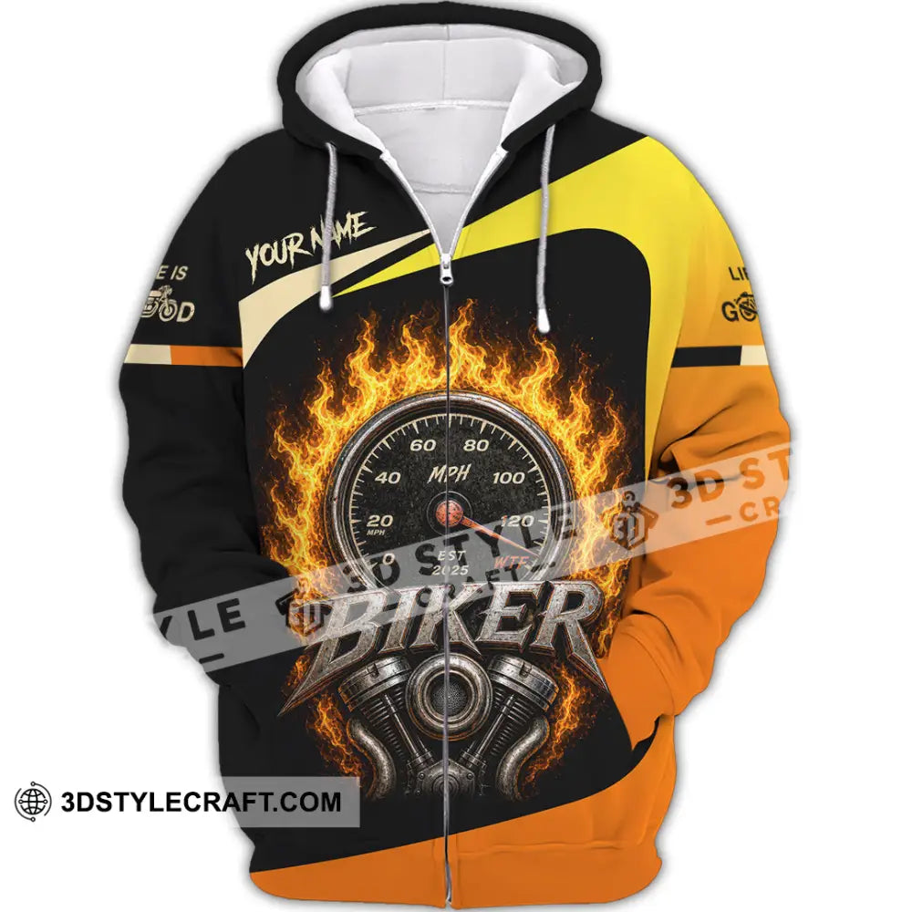 Unisex Shirt - Custom Biker Shirt - Zipper Hoodie / S - T-shirt
