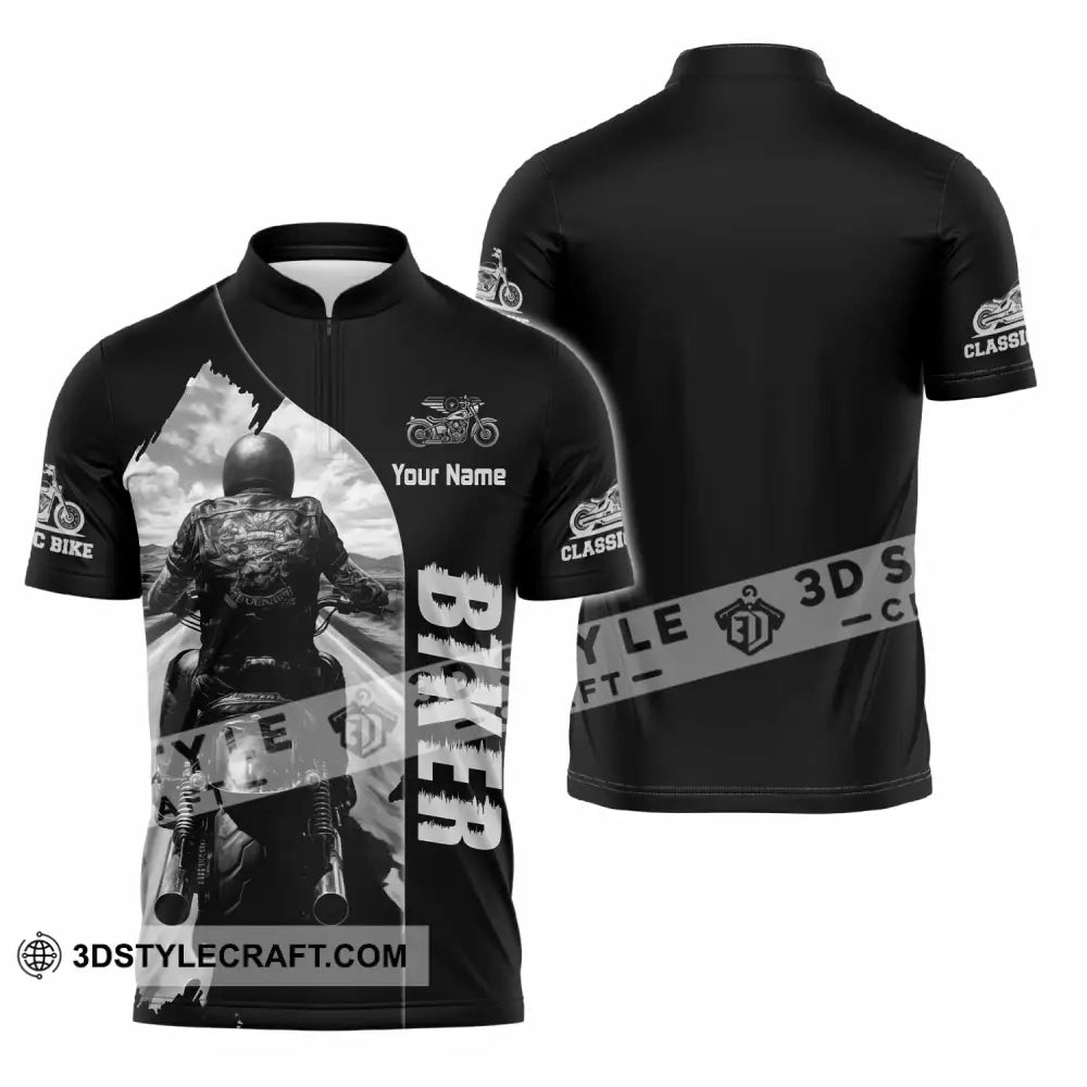 Unisex Shirt - Custom Biker Shirt - Zipper Polo Shirt / S - T-shirt