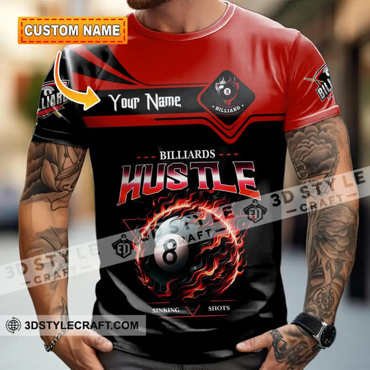 Unisex Shirt - Custom Billiards Hustle Sinking Shot Sport Shirt style option 3