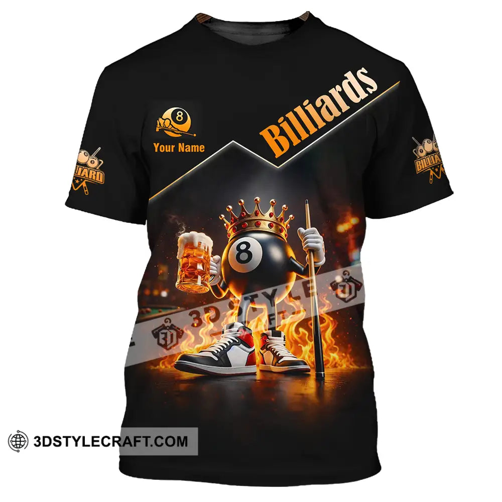 Unisex Shirt - Custom Billiards Lover 3D Shirt T-Shirt / S T-shirt