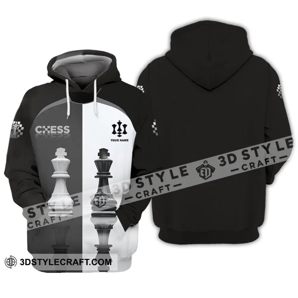 Unisex Shirt - Custom Black And White Chess Shirt For Couple Hoodie / S T-shirt