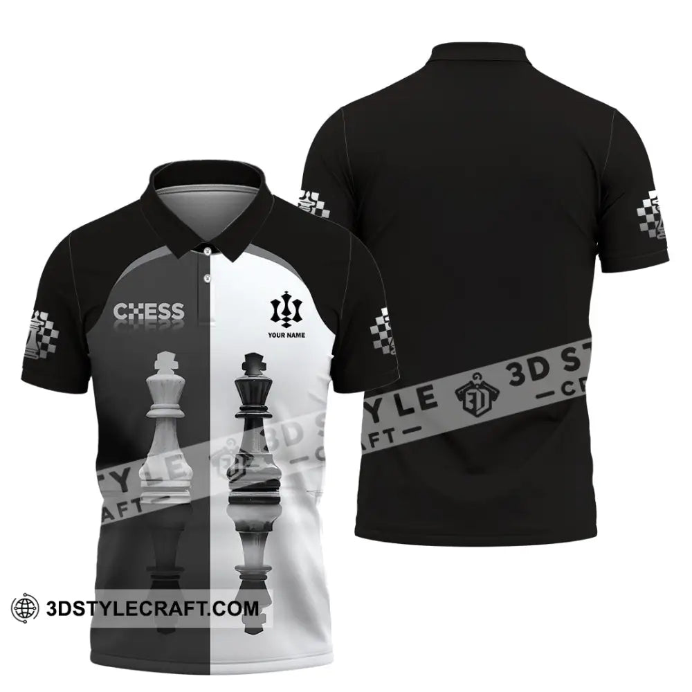 Unisex Shirt - Custom Black And White Chess Shirt For Couple Polo Shirt / S T-shirt