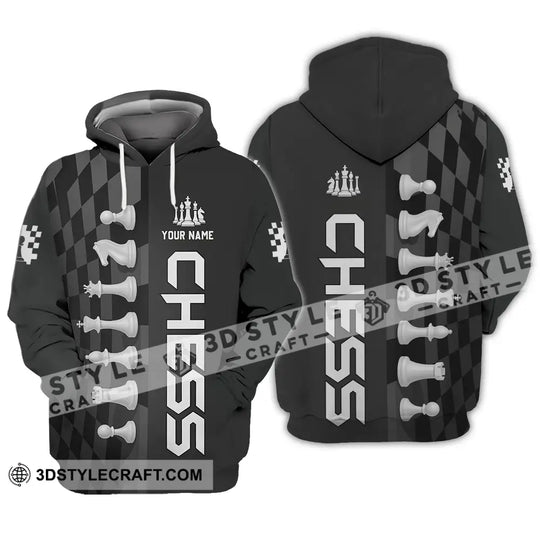 Unisex Shirt - Custom Black And White Chess, Chess Player, Sporty Shirt style option 3