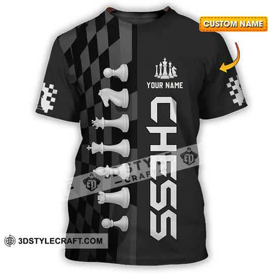 Unisex Shirt - Custom Black And White Chess, Chess Player, Sporty Shirt style option 1