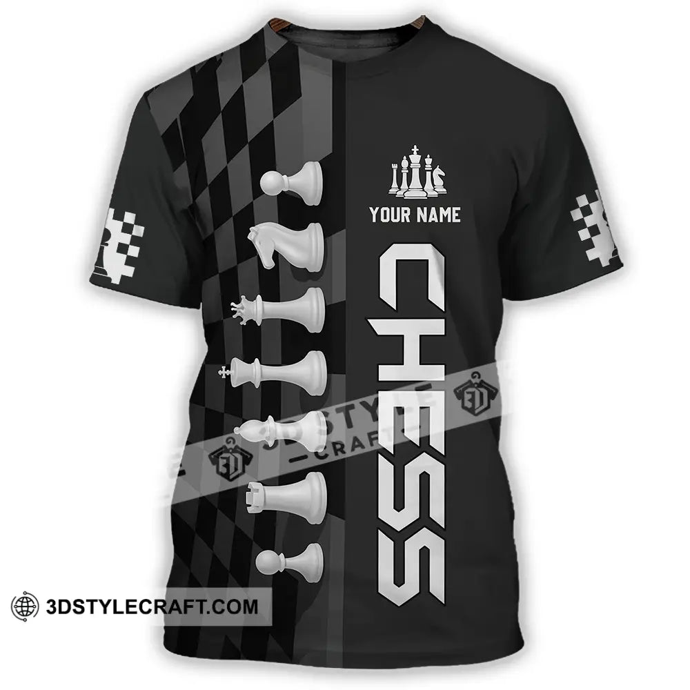 Unisex Shirt - Custom Black And White Chess Chess Player Sporty Shirt T-Shirt / S T-shirt