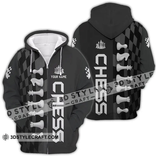 Unisex Shirt - Custom Black And White Chess, Chess Player, Sporty Shirt style option 4