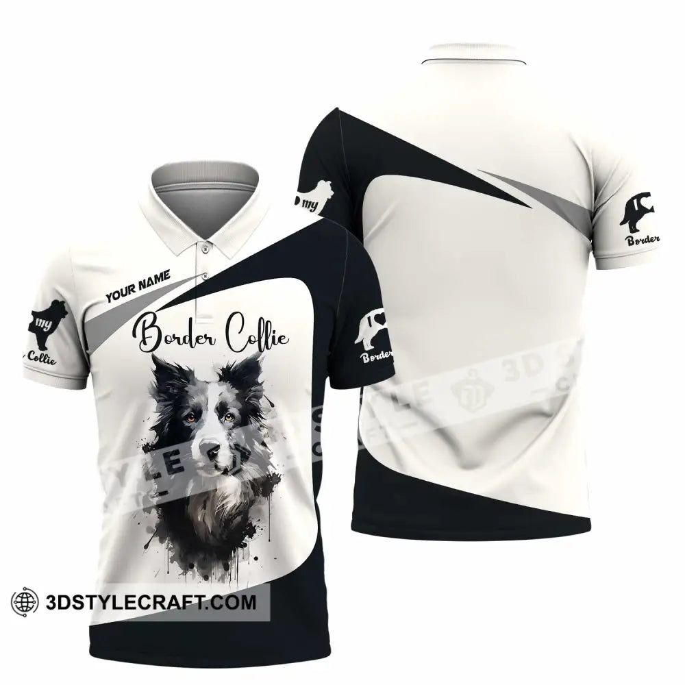 Unisex Shirt - Custom Border Collie 3D Shirt Polo Shirt / S T-shirt