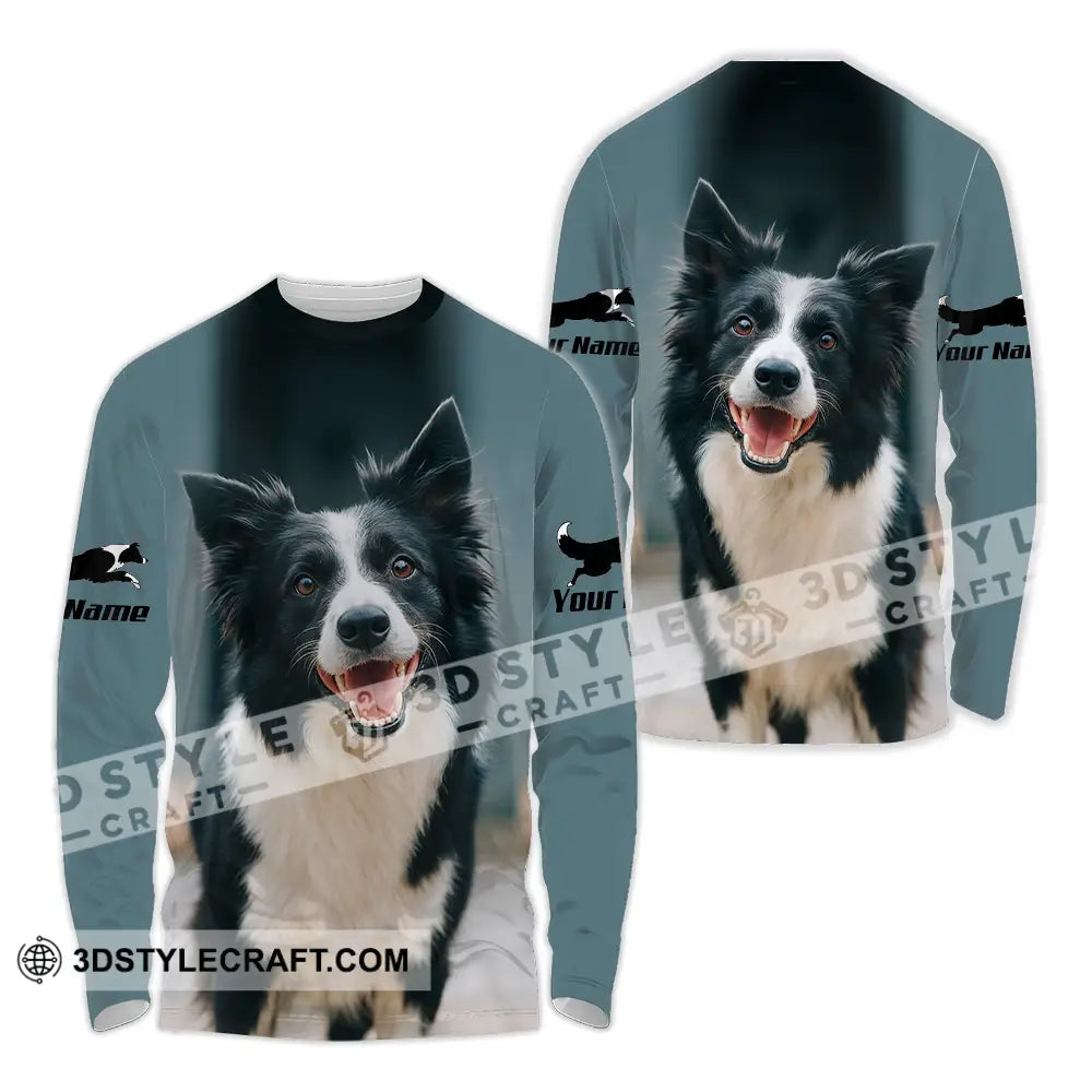Unisex Shirt - Custom Border Collie Shirt Long Sleeve Shirt / S T-shirt
