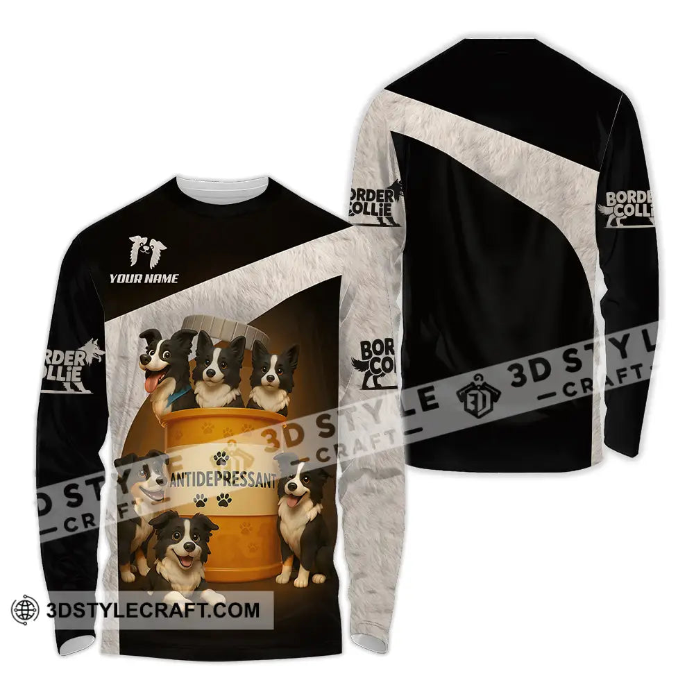 Unisex Shirt - Custom Border Collie Shirt Long Sleeve Shirt / S T-shirt