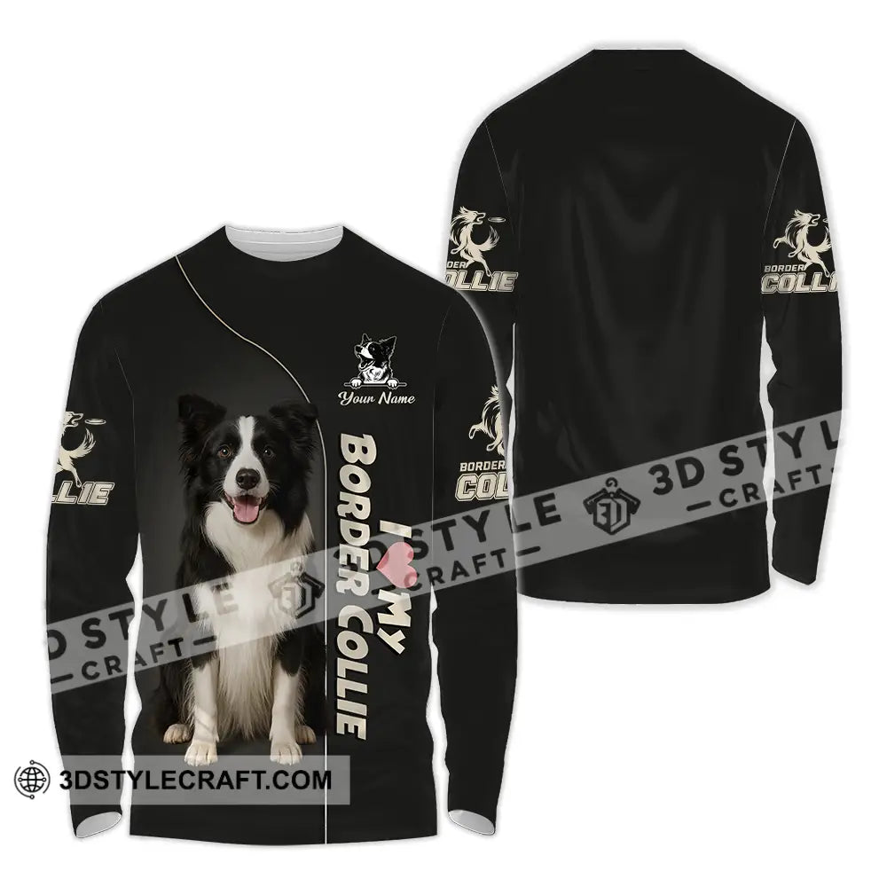 Unisex Shirt - Custom Border Collie Shirt Long Sleeve Shirt / S T-shirt