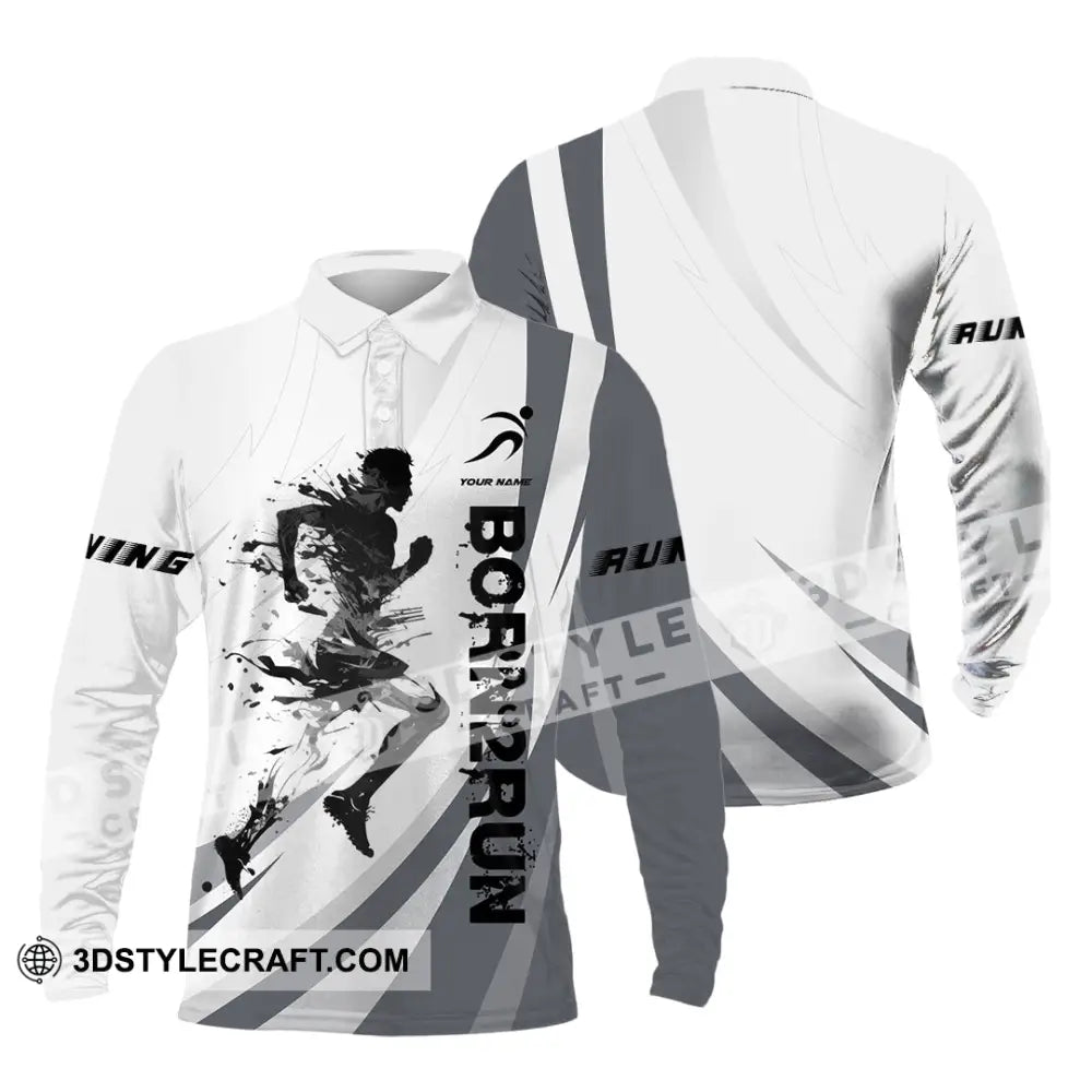 Unisex Shirt - Custom Born To Run Shirt Long Sleeve Polo / S T-shirt