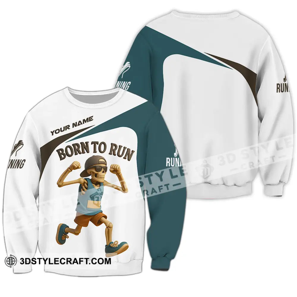 Unisex Shirt - Custom Born To Run Running Lover Sport Shirt Long Sleeve / S T-shirt