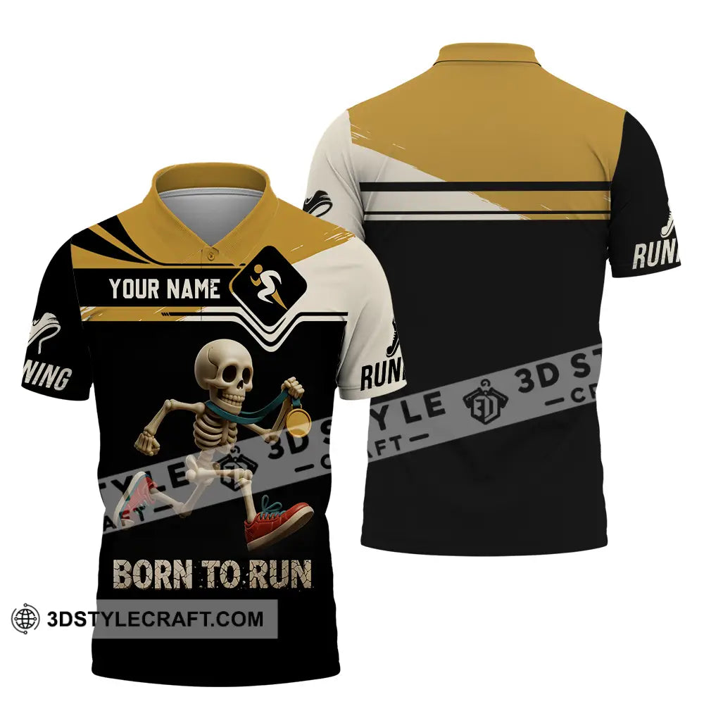 Unisex Shirt - Custom Born To Run Running Lover Sport Shirt Polo Shirt / S T-shirt