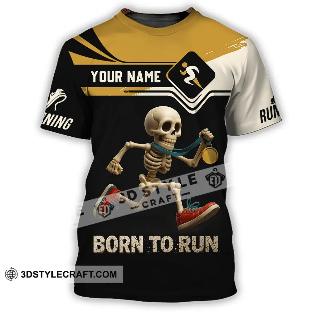 Unisex Shirt - Custom Born To Run Running Lover Sport Shirt T-Shirt / S T-shirt
