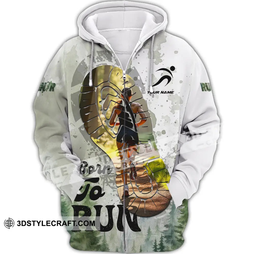 Unisex Shirt - Custom Born To Run Shirt Zipper Hoodie / S T-shirt