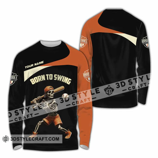 Unisex Shirt - Custom Born To Swing Baseball Shirt style option 2