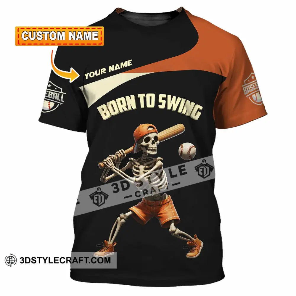 Unisex Shirt Custom Born To Swing Baseball Shirt T shirt