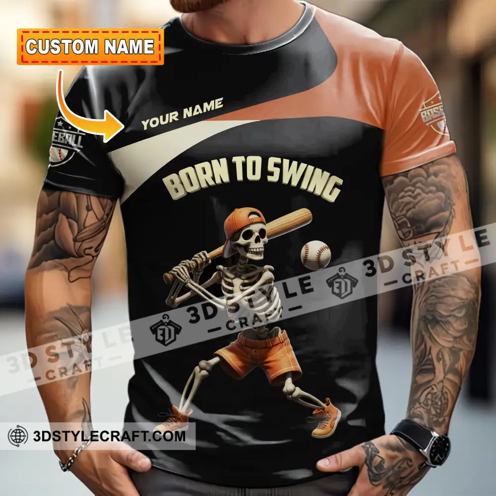 Unisex Shirt Custom Born To Swing Baseball Shirt T shirt