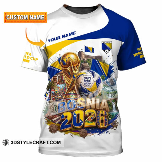 Unisex Shirt - Custom Bosnia World Cup 2026 Shirt style option 1