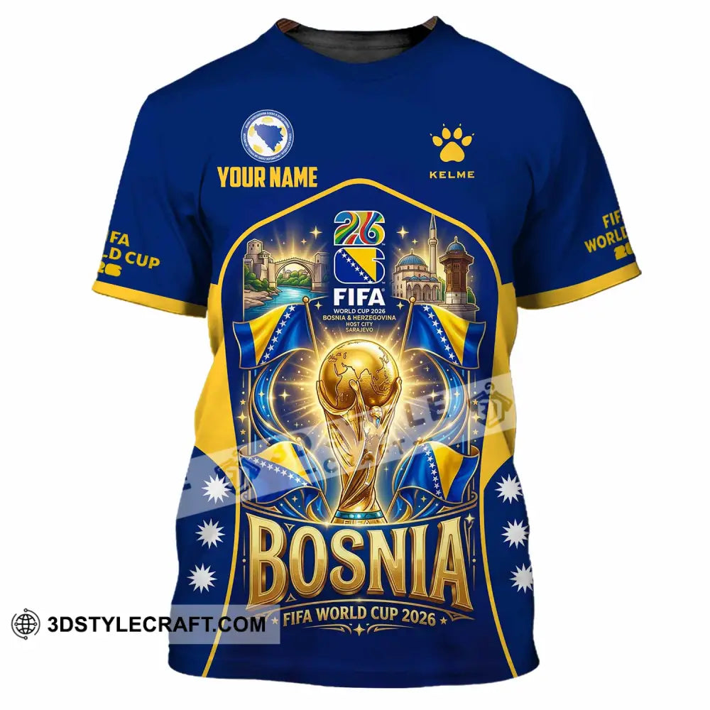 Unisex Shirt - Custom Bosnia World Cup 2026 Shirt - T-Shirt / S - T-shirt