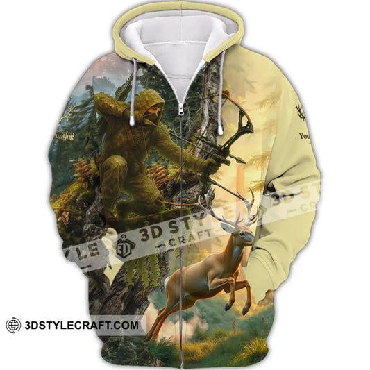 Unisex Shirt - Custom Bow Hunting Shirt Zipper Hoodie / S T-shirt
