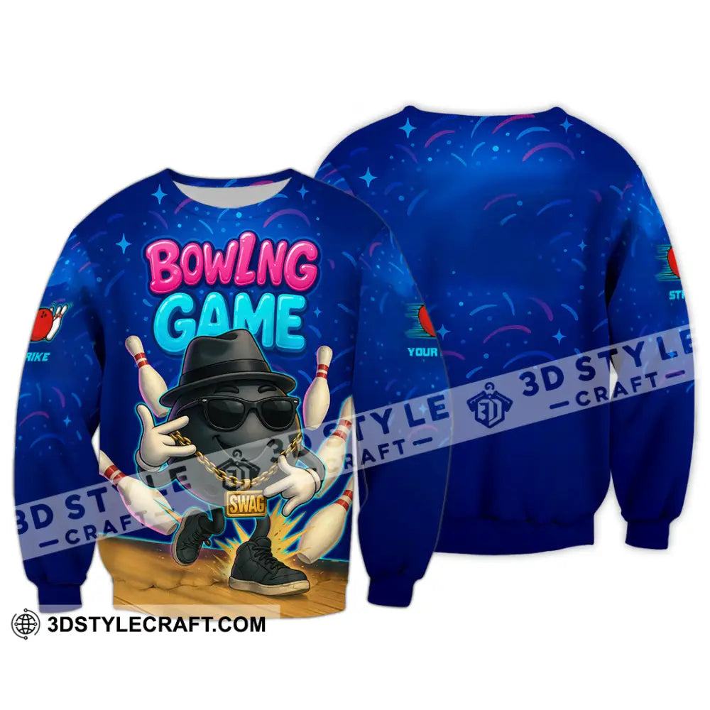 Unisex Shirt - Custom Bowling Game Swag Shirt Long Sleeve / S T-shirt