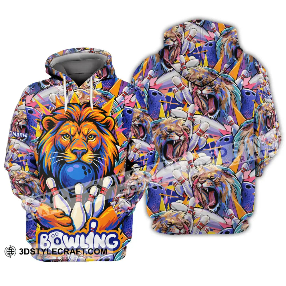 Unisex Shirt - Custom Bowling Lion Shirt Hoodie / S T-shirt