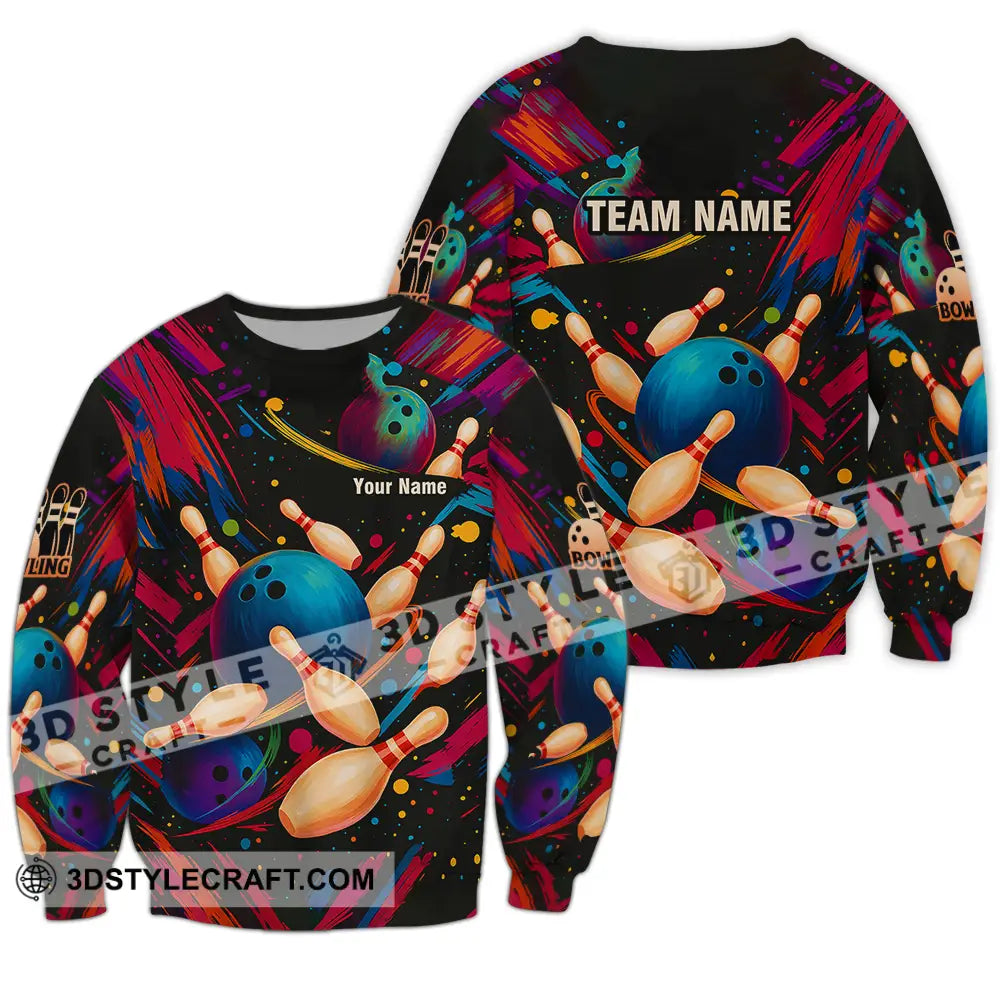 Unisex Shirt - Custom Bowling Shirt Long Sleeve / S T-shirt