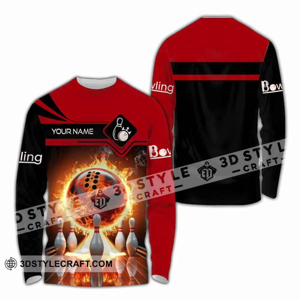 Unisex Shirt - Custom Bowling Player Shirt Long Sleeve Shirt / S T-shirt
