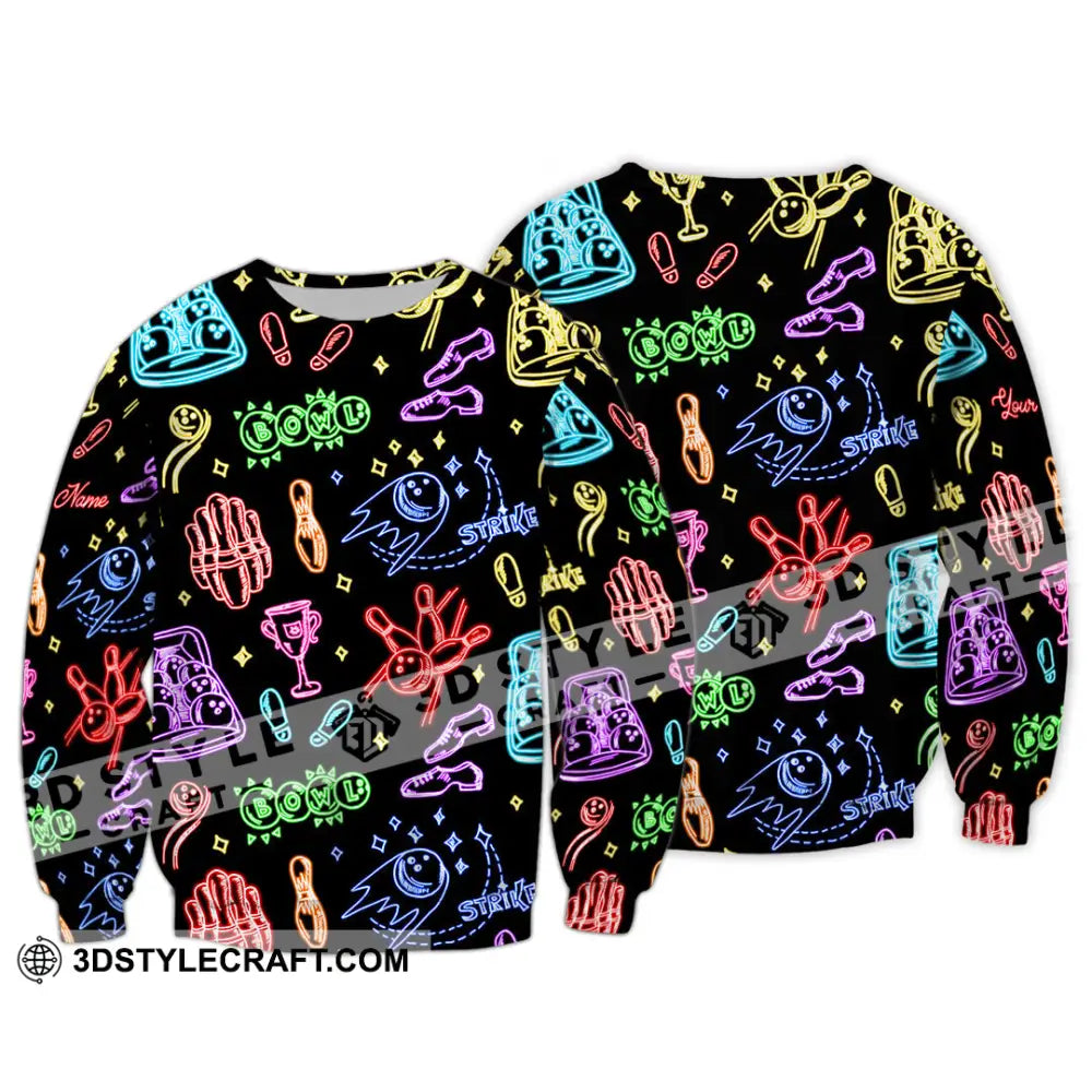 Unisex Shirt - Custom Bowling Strike Shirt Long Sleeve / S T-shirt