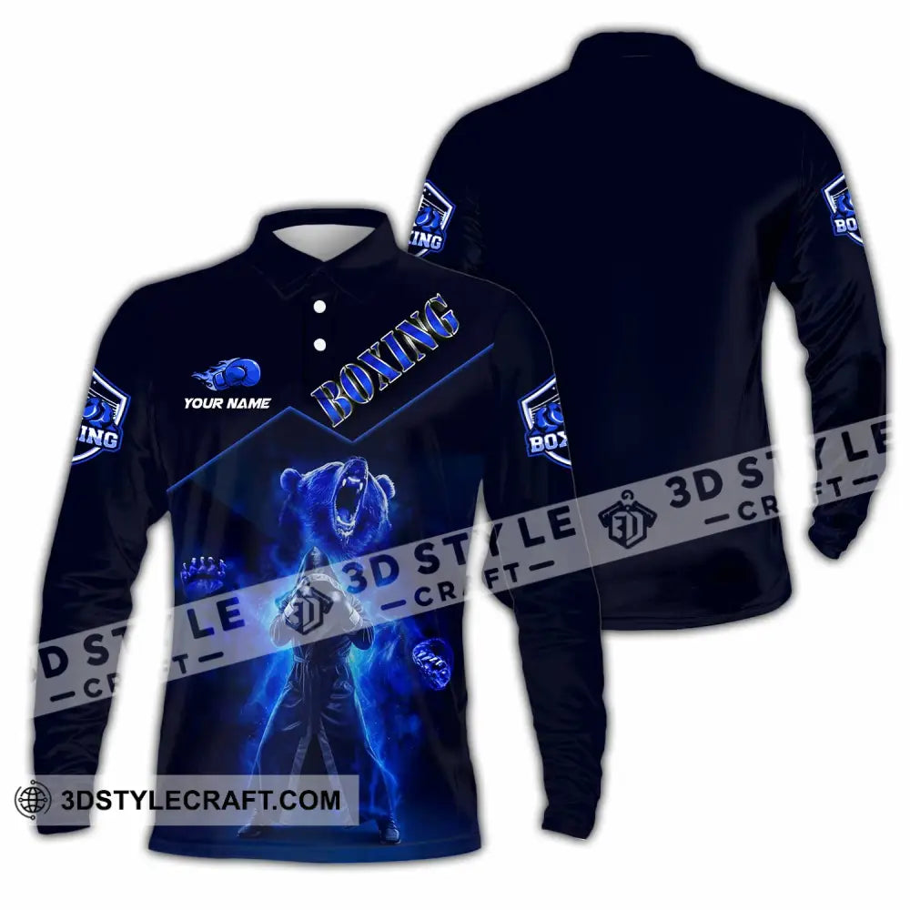 Unisex Shirt - Custom Boxing 3D Shirt Long Sleeve Polo / S T-shirt
