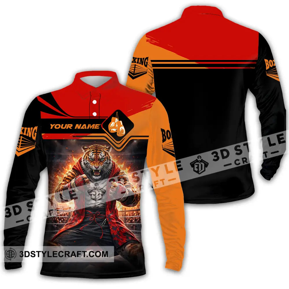 Unisex Shirt - Custom Boxing 3D Shirt Long Sleeve Polo / S T-shirt