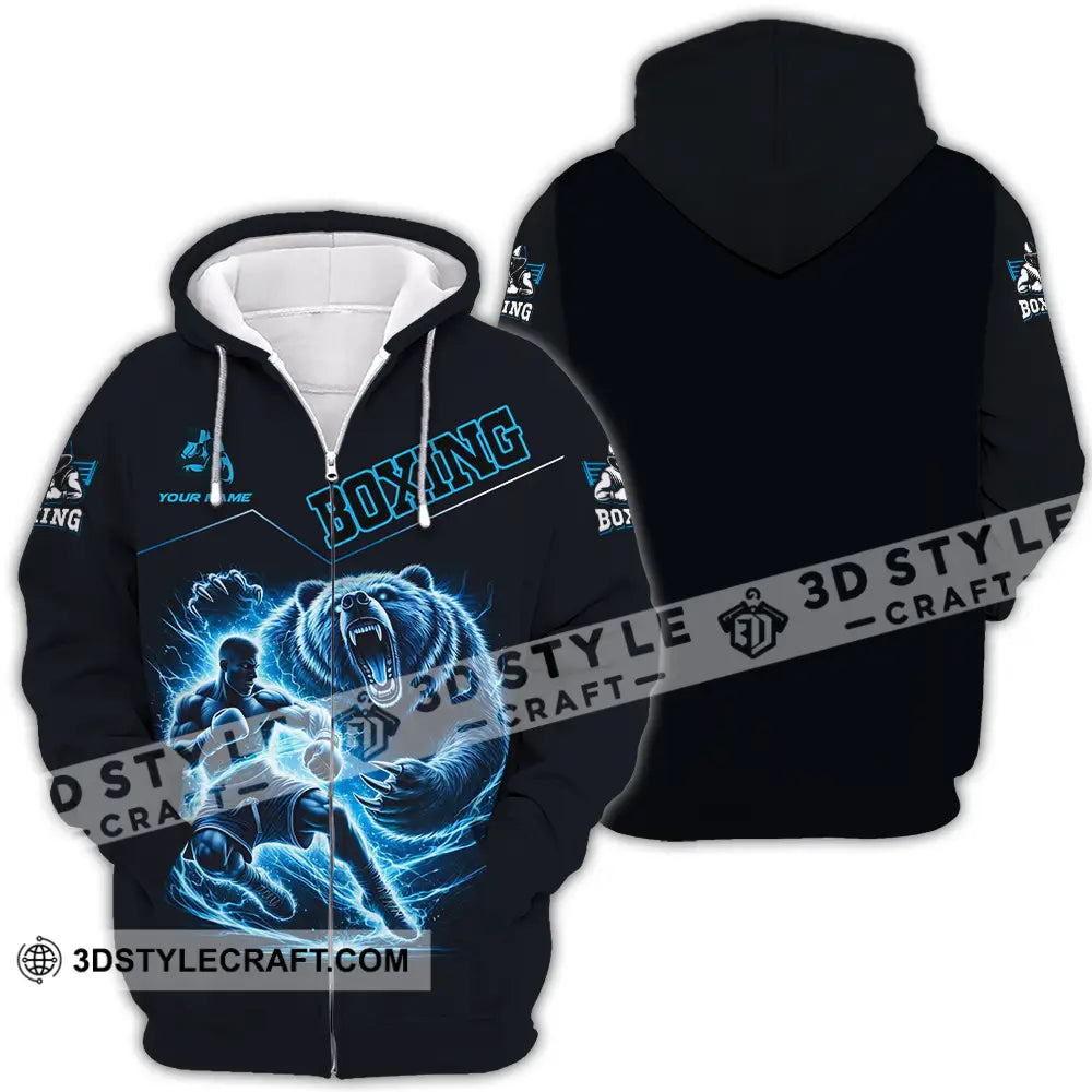 Unisex Shirt - Custom Boxing 3D Shirt Zipper Hoodie / S T-shirt
