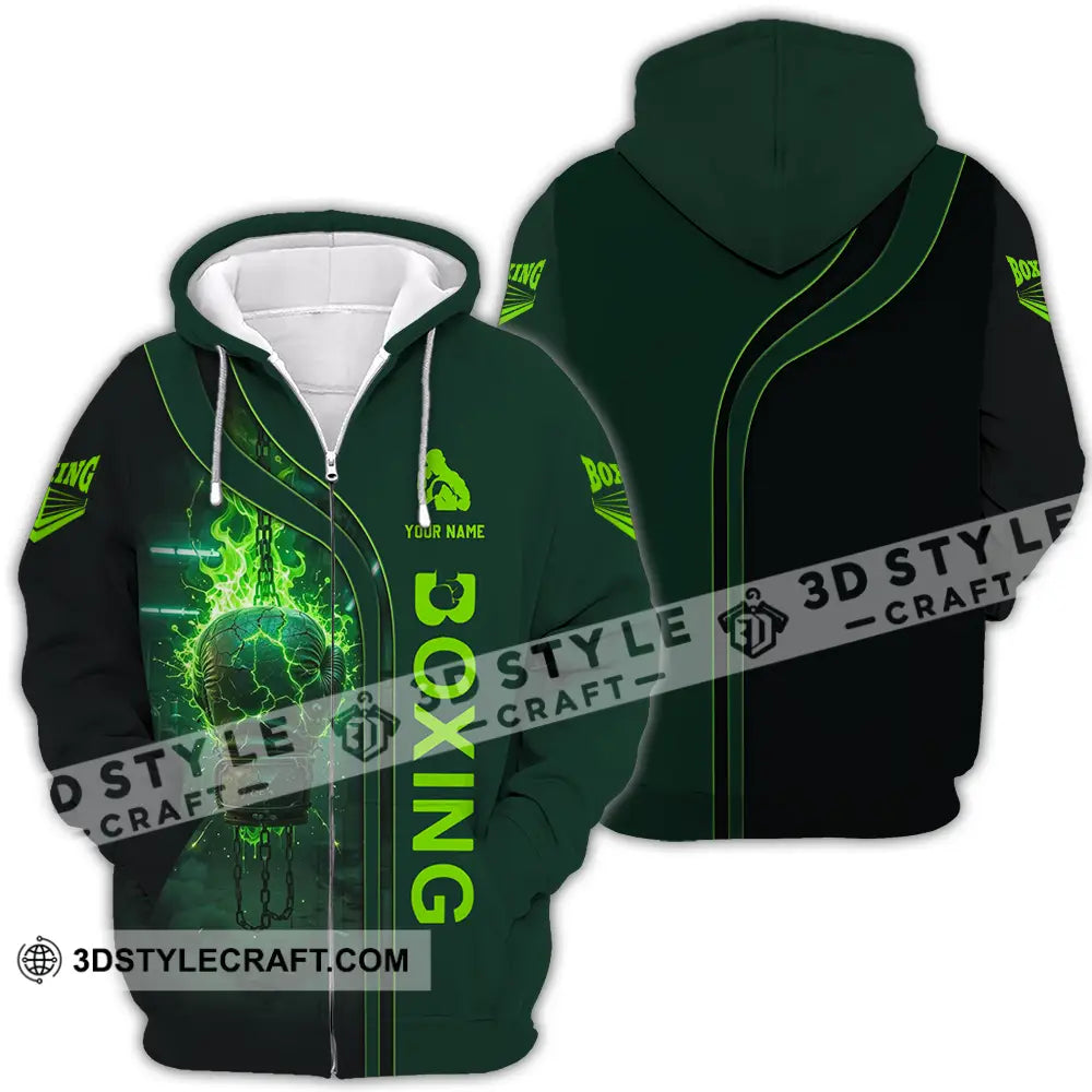 Unisex Shirt - Custom Boxing 3D Shirt Zipper Hoodie / S T-shirt