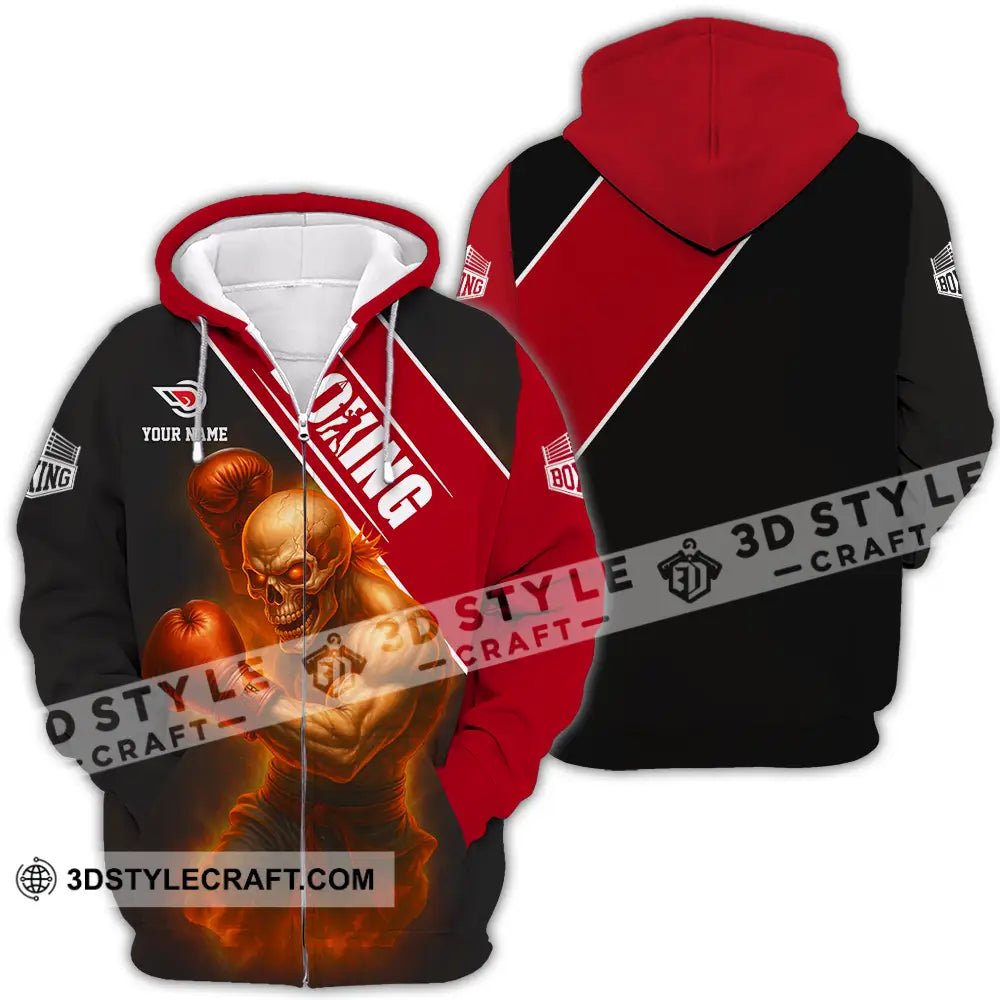 Unisex Shirt - Custom Boxing 3D Shirt Zipper Hoodie / S T-shirt