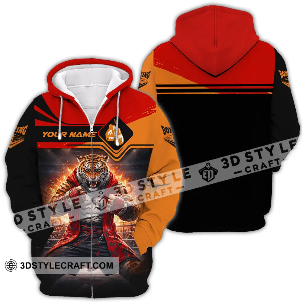 Unisex Shirt - Custom Boxing 3D Shirt Zipper Hoodie / S T-shirt