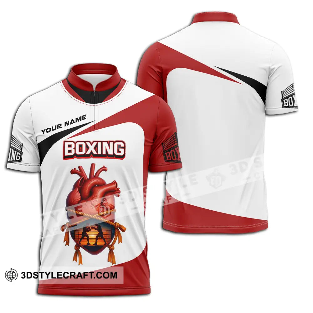 Unisex Shirt - Custom Boxing 3D Shirt Zipper Polo Shirt / S T-shirt
