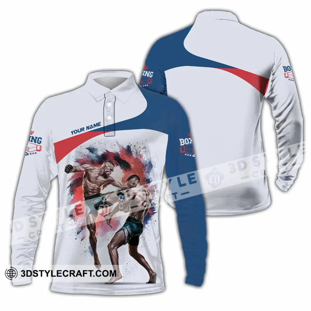 Unisex Shirt - Custom Boxing Lover Shirt Long Sleeve Polo / S T-shirt
