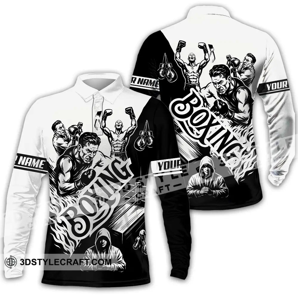 Unisex Shirt - Custom Boxing Men Shirt Long Sleeve Polo / S T-shirt