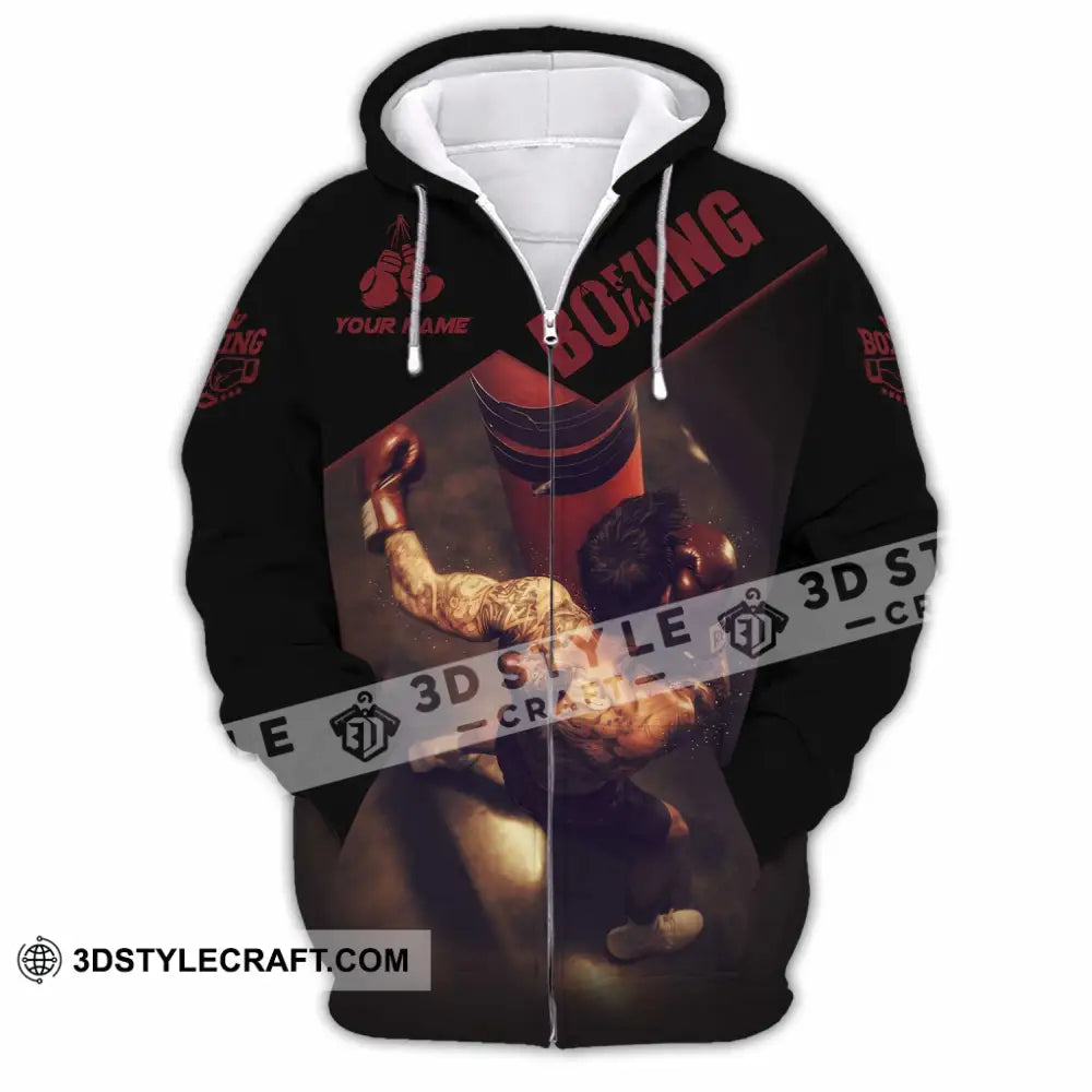 Unisex Shirt - Custom Boxing Shirt Zipper Hoodie / S T-shirt